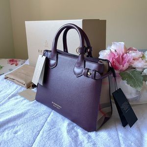 Burberry Small Banner House Check Satchel Bag